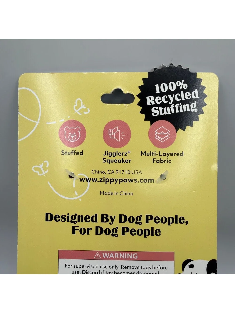 ZippyPaws Jigglerz Baguette Plush Squeaky Dog Toy Brown Bread ZP1122 Cute NWT